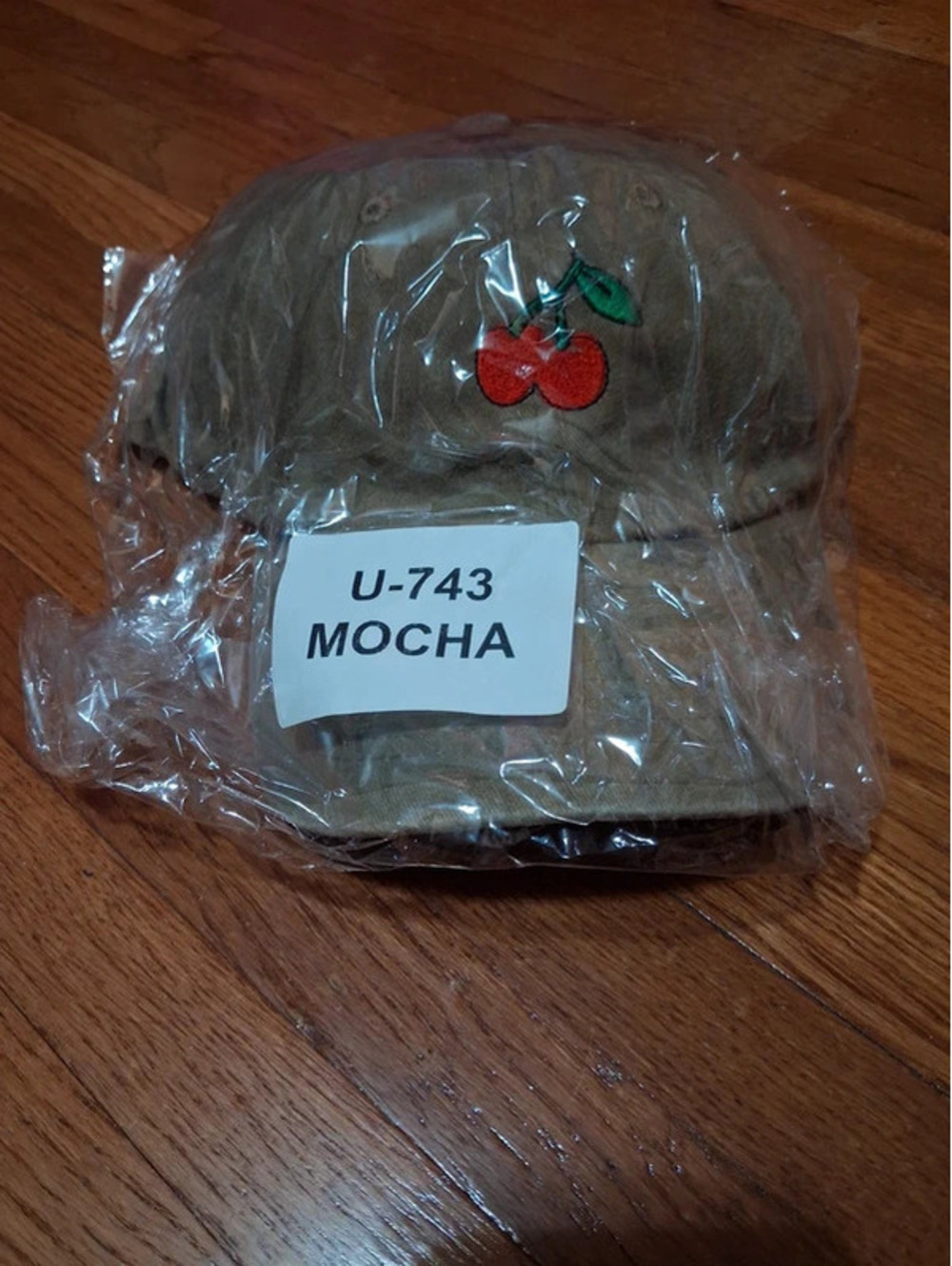 Zenana One Size Mocha Wash Cherry Trucker Hat Baseball Cap New